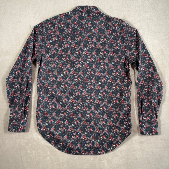 Robert Graham Shirt Mens Medium Floral Flip Cuff Button Down Long Sleeve - Picture 7 of 15